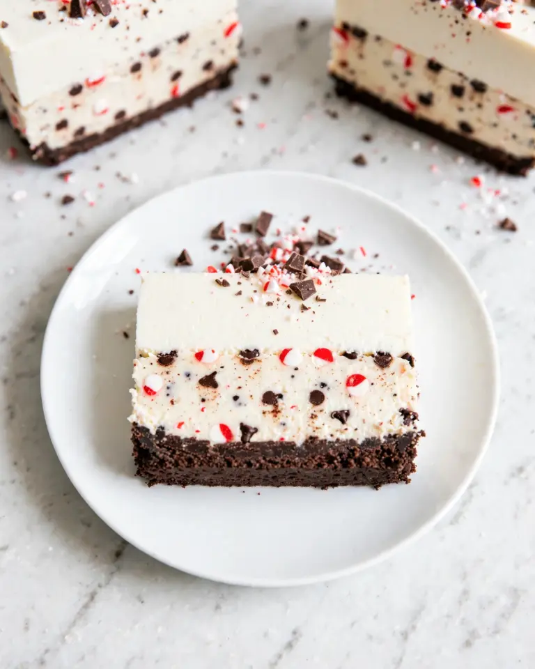 Peppermint Bark White Chocolate Mousse Cheesecake Recipe