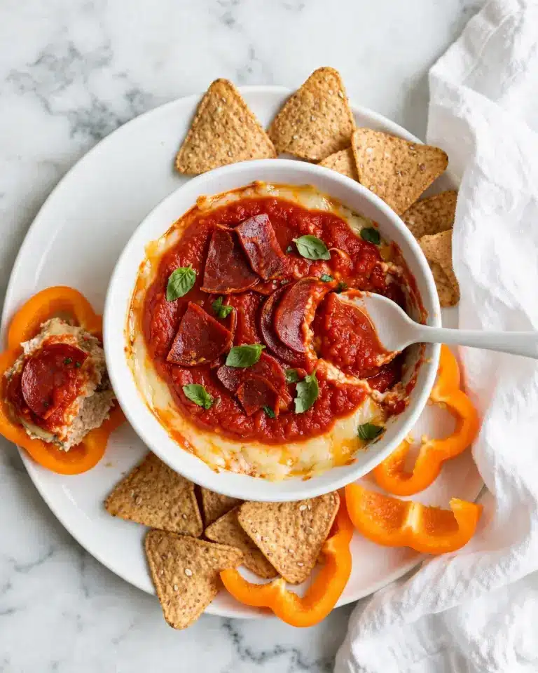 Quick Baked Cottage Cheese Pizza Bowl Dip Recipe