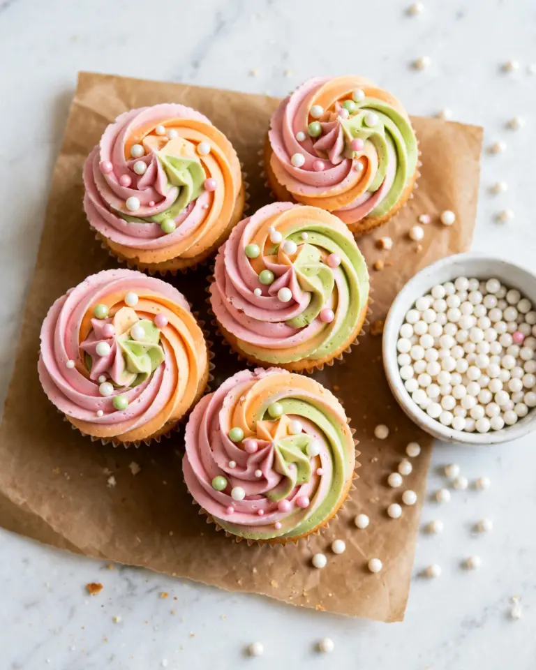 Rainbow Sherbet Cupcakes Recipe
