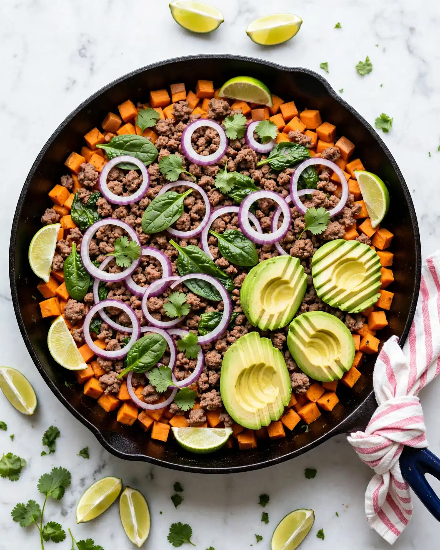 Southwest Beef & Sweet Potato Skillet (1-Pan Dinner!) Recipe