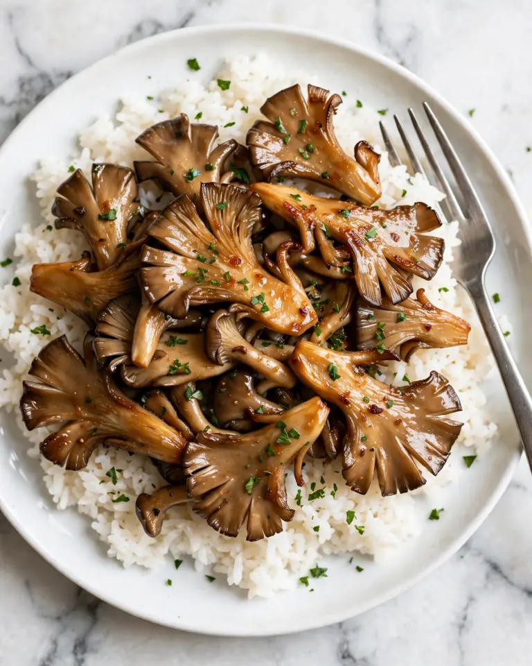 Sauteed Oyster Mushrooms with Soy-Balsamic Glaze Recipe