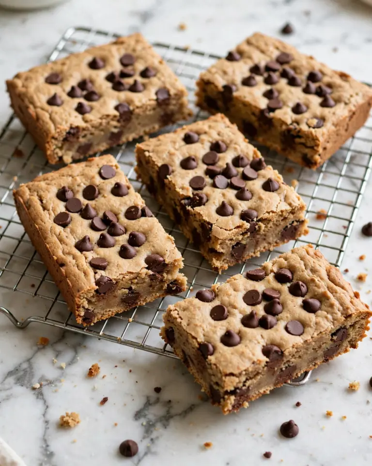 High-Protein Chocolate Chip Cake Bars Recipe