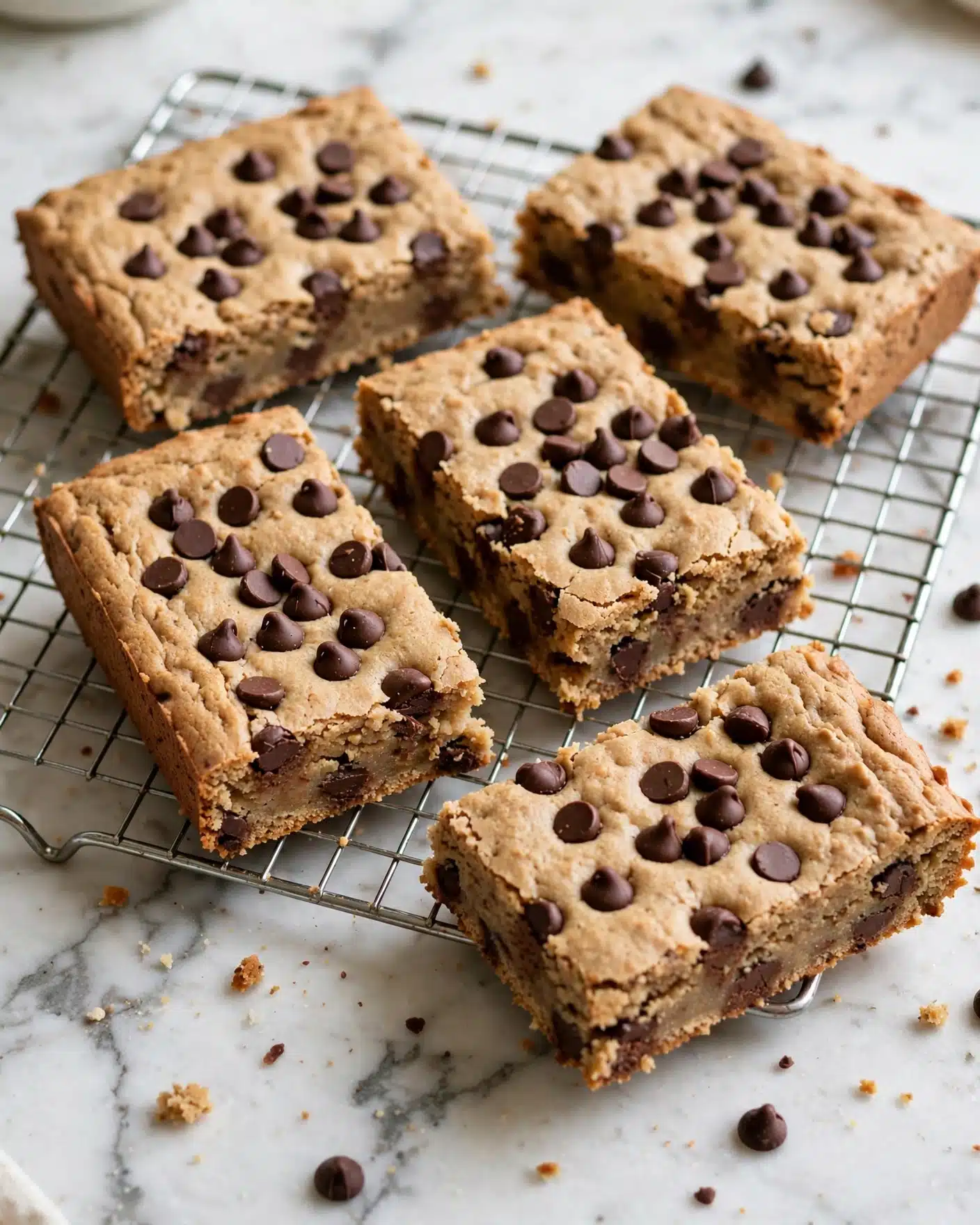 High-Protein Chocolate Chip Cake Bars Recipe