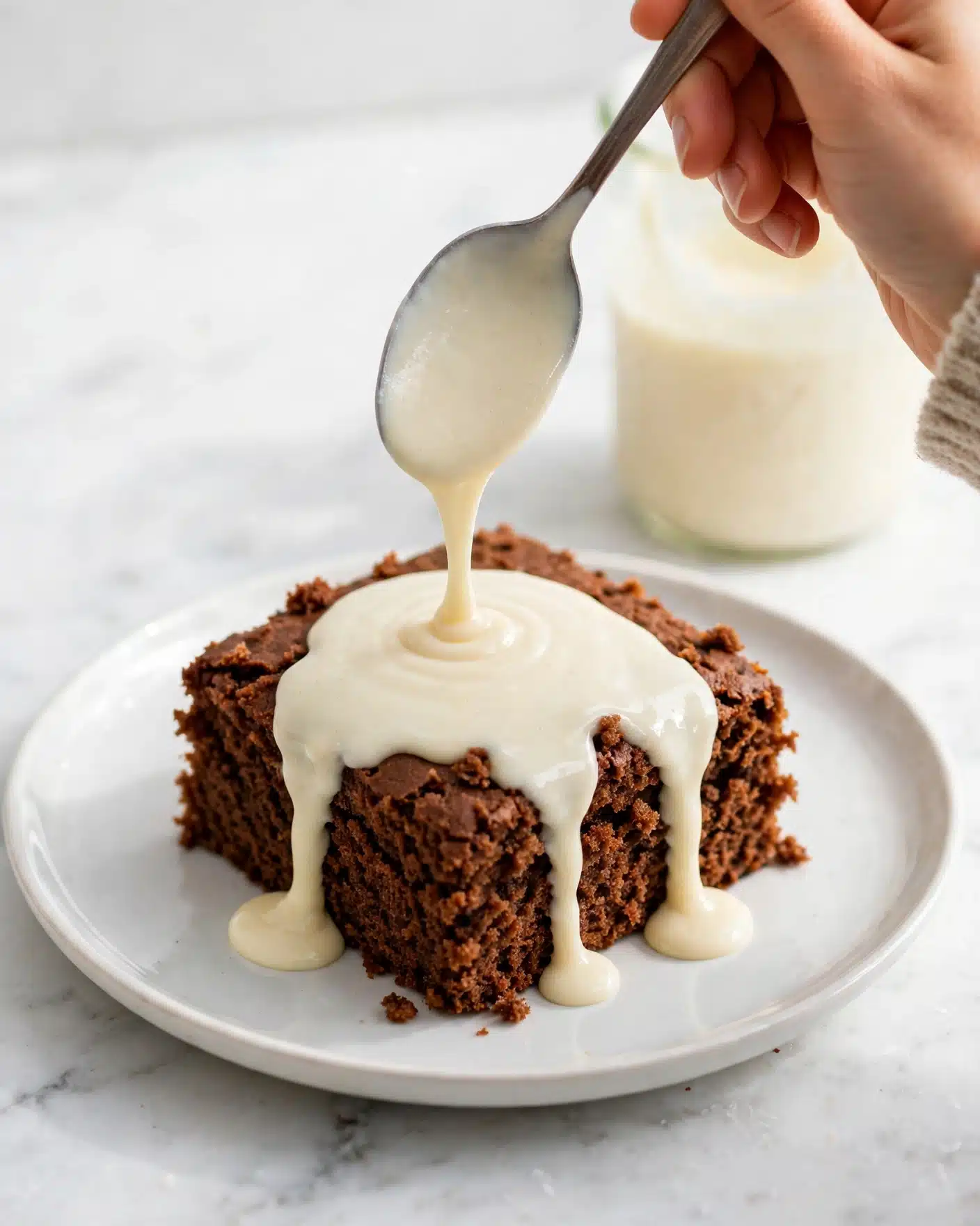 Gingerbread Cake with Custard Sauce Recipe