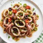 Quick and Easy Spicy Sautéed Calamari with Capers, Olives, and Herbed Breadcrumbs Recipe