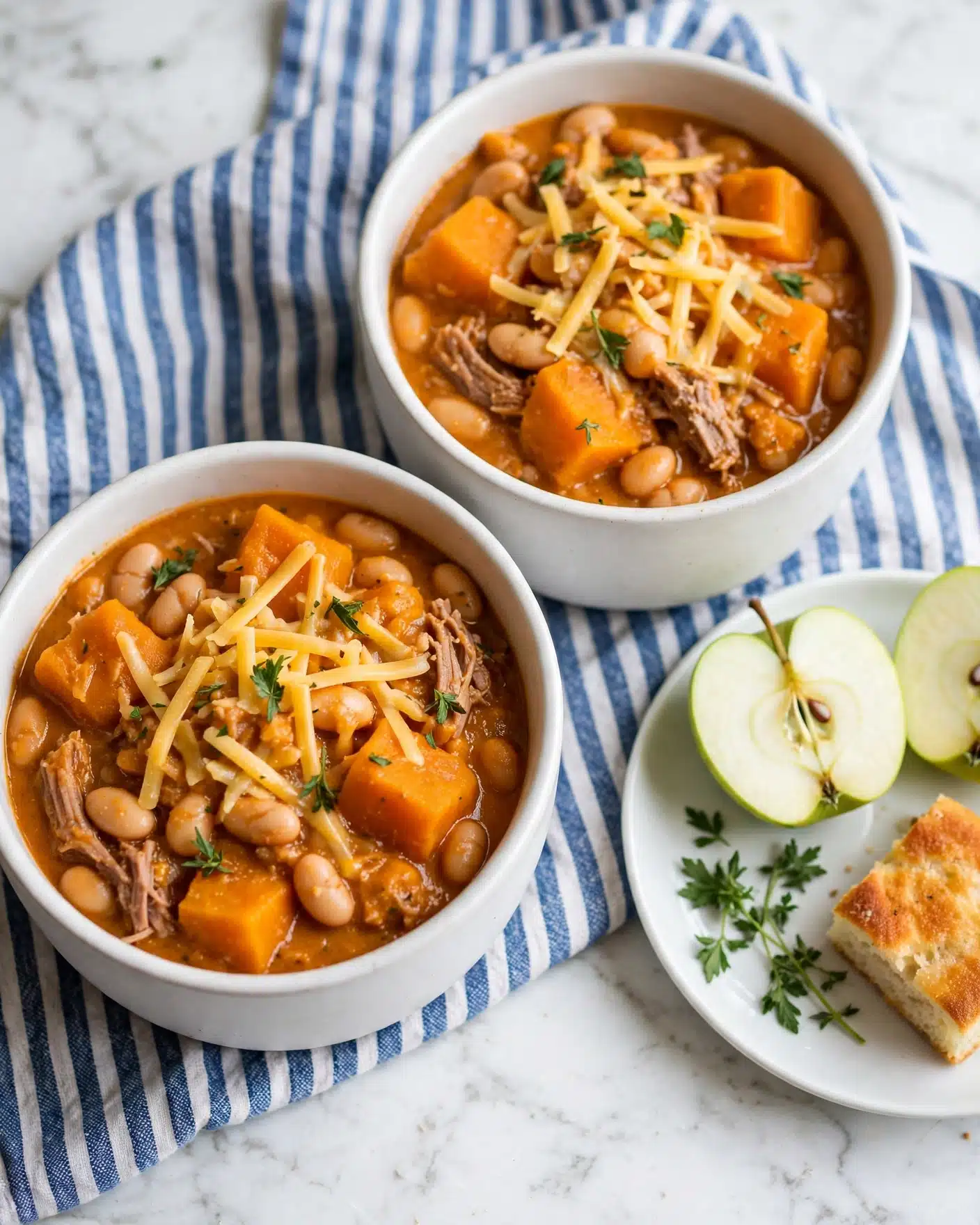 White Cheddar & Apple Chicken Chili Recipe